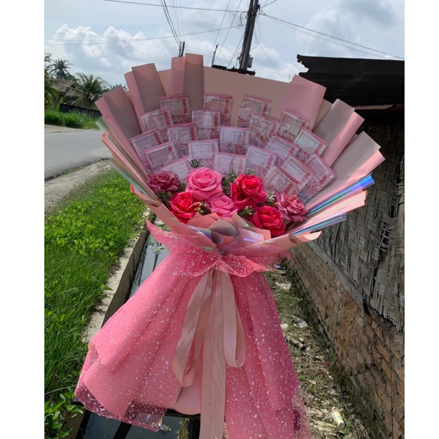 buket uang kosong jumbo 25lembar