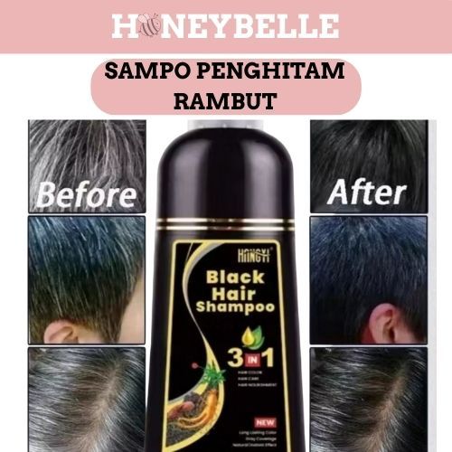 Hangyi BLACK HAIR SHAMPOO 500ML | HAIR CARE | HAIR COLOR | SHAMPO PEWARNA RAMBUT| SHAMPO PENGHITAM R