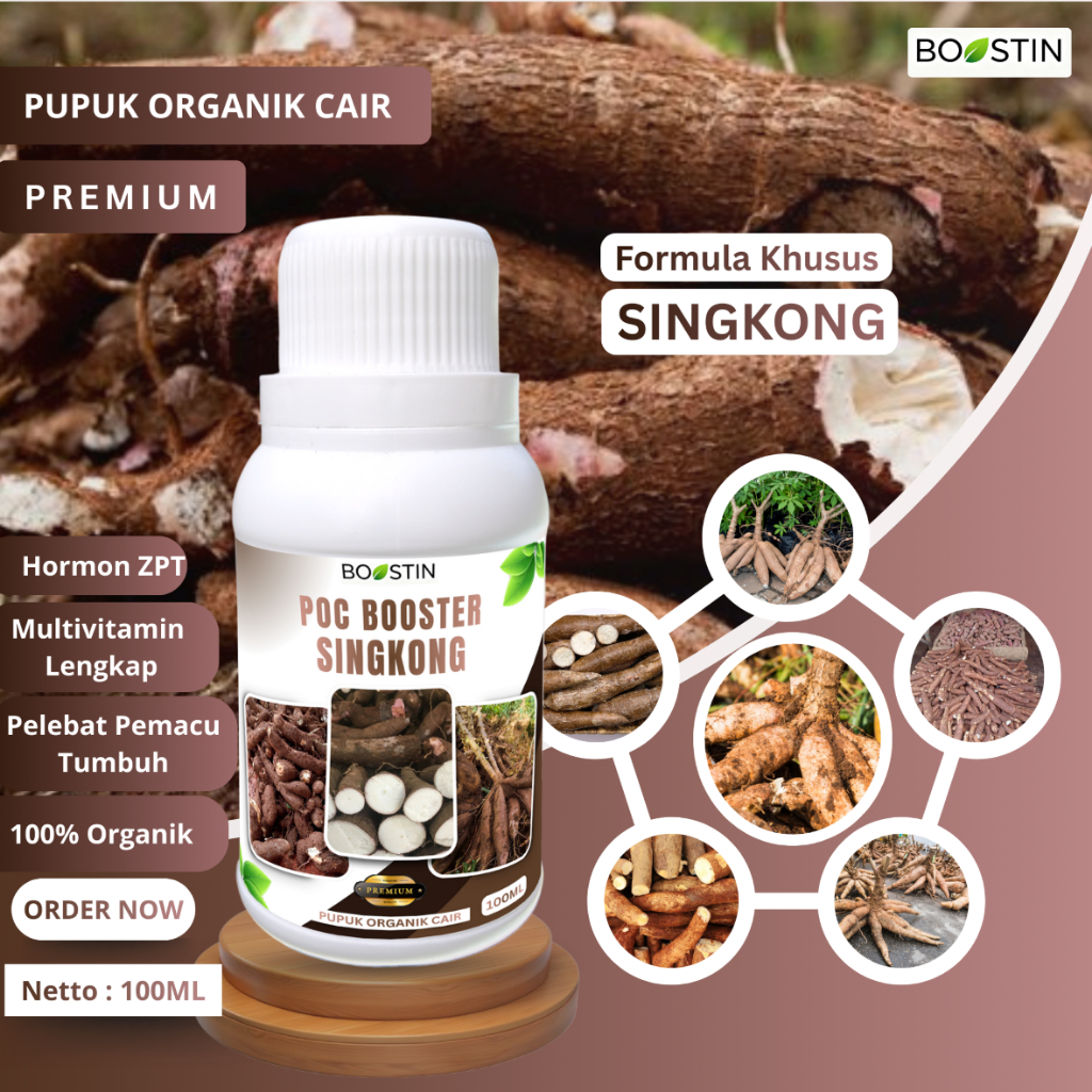 POC BOOSTER SINGKONG Pupuk Pelebat, Perangsang Akar, pemacu pertumbuhan