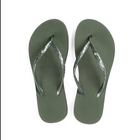 Sandal Zuma Classic Ladies Metalic 7 Olive Sandal Jepit