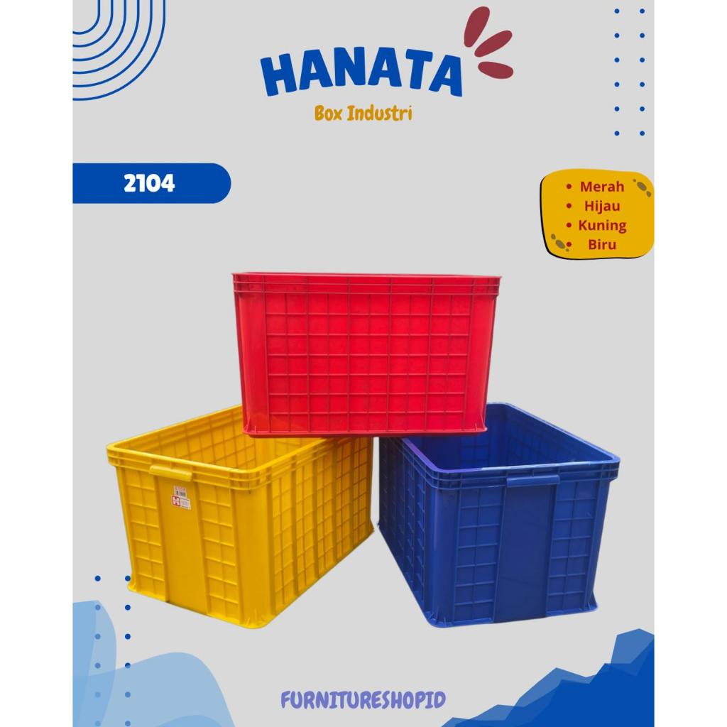 HANATA - Box Tahu Hanata 2104 Container Box Industri / Box Industri Serbaguna /Box Rapat Hanata/ Kra