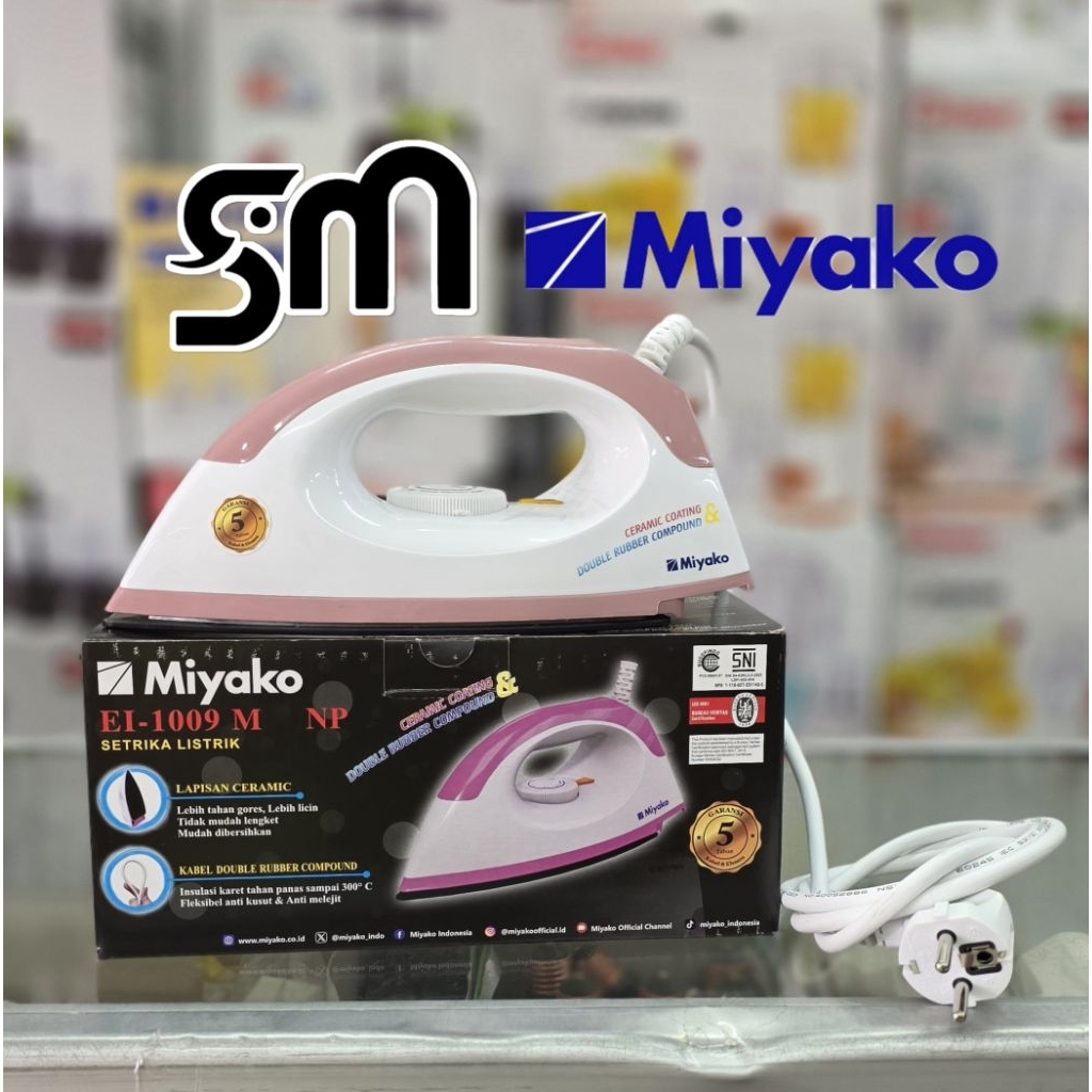 Setrika Miyako EI-1009 Dry Iron EI1009M EI1009 Gosokan