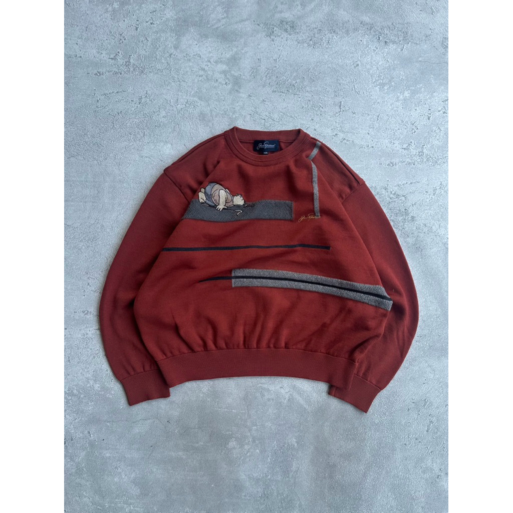 Jack Nicklaus knitwear vintage graphic landscape character cartoon pattern grandpa sweater old money