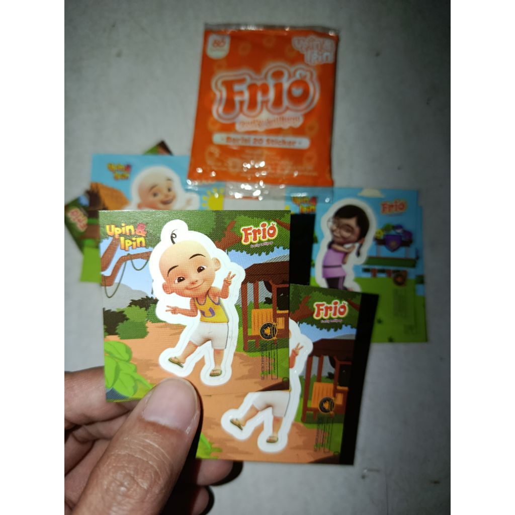 Frio lollipop x upin & ipin (sticker 20 pcs ori)