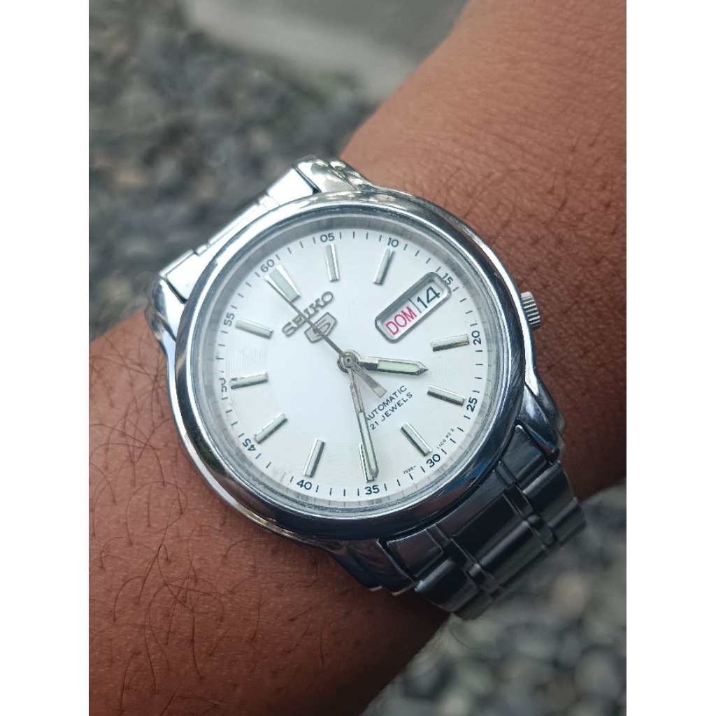 Seiko 5 SNKL75K1 7S26C White