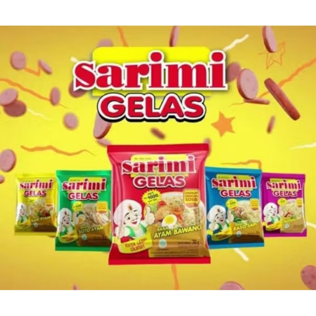 MURAHHH Sarimi Gelas / Mie Gelas / Sarimi Rasa Ayam Bawang / Sarimi Gelas Rasa Soto Ayam / Sarimi Ge