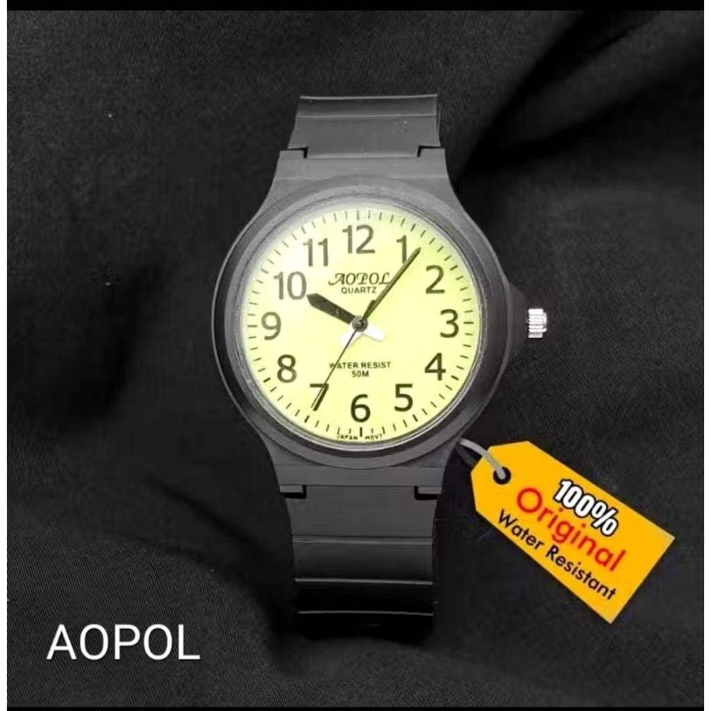 Aopol Jam Tangan Pria Tahan Air Tali Karet