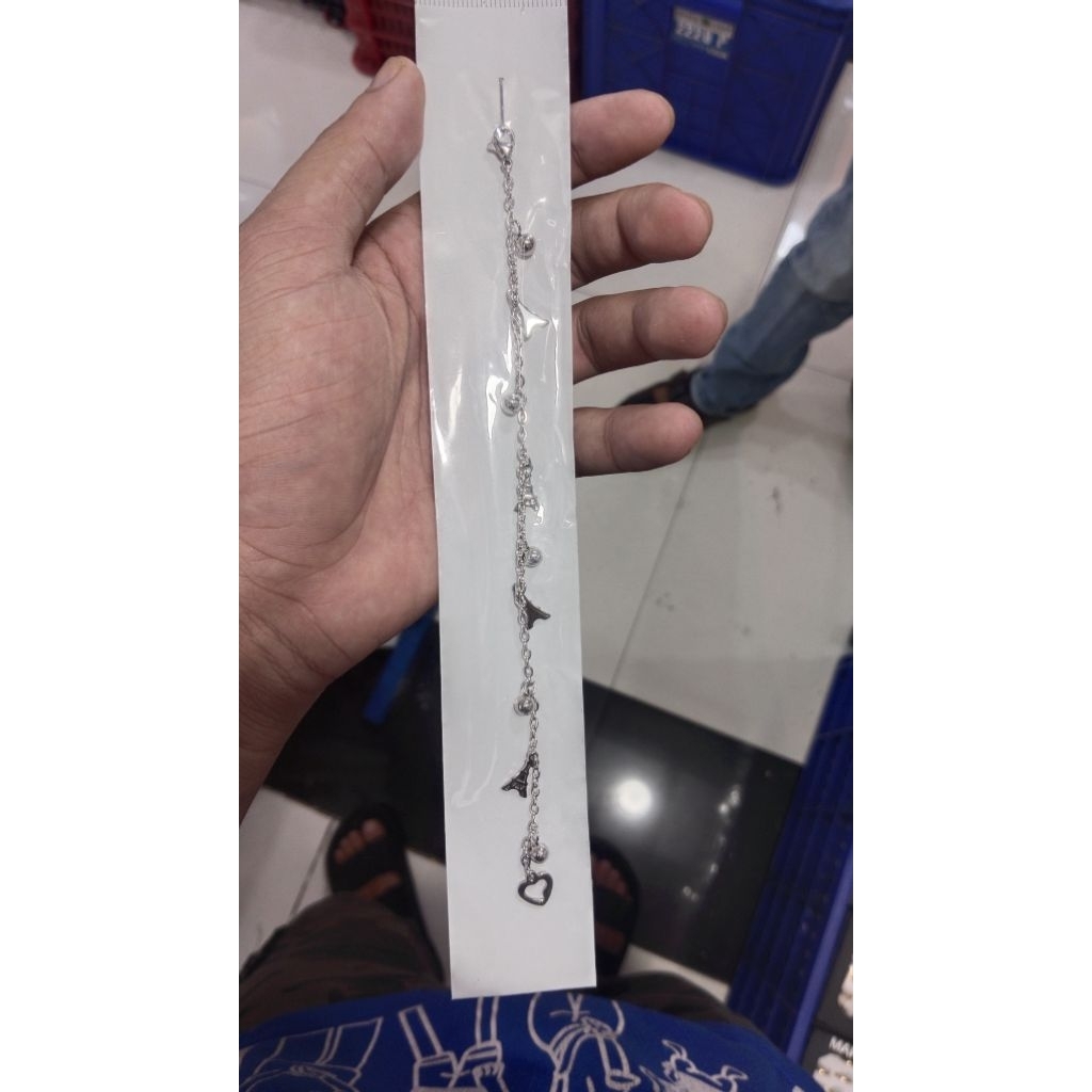 gelang kaki titanium wanita/gelang titanium/titanium tahan karat/gelang kaki dewasa wanita