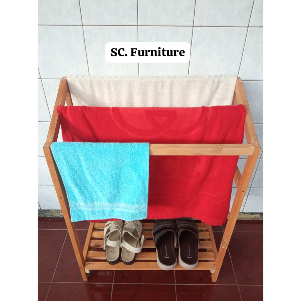Termurah.... Jemuran Handuk Serbaguna / Rak Sepatu