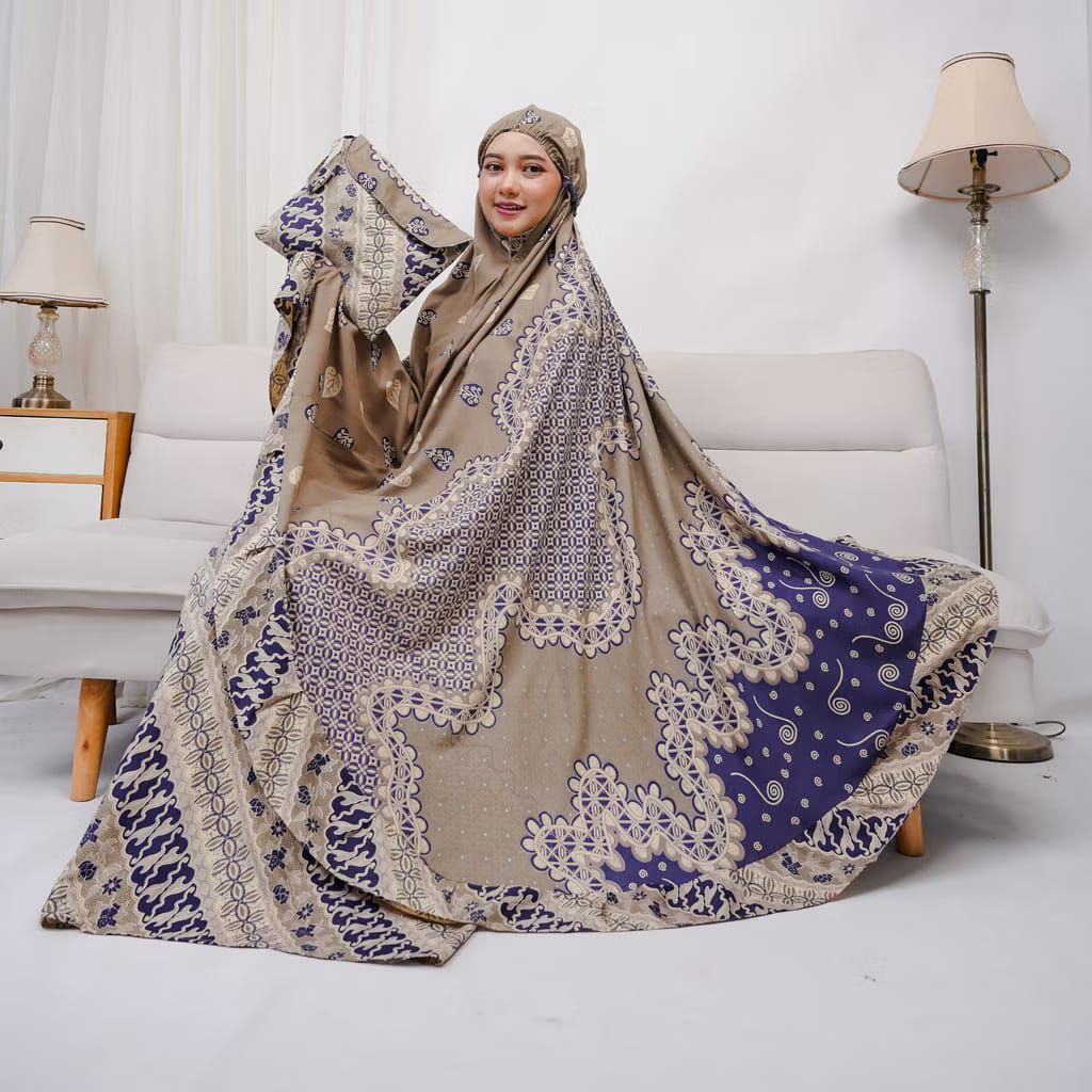 Mukena Batik premium adem mukena batik jumbo Mukena Batik Dewasa Kekinian Bahan Katun Rayon