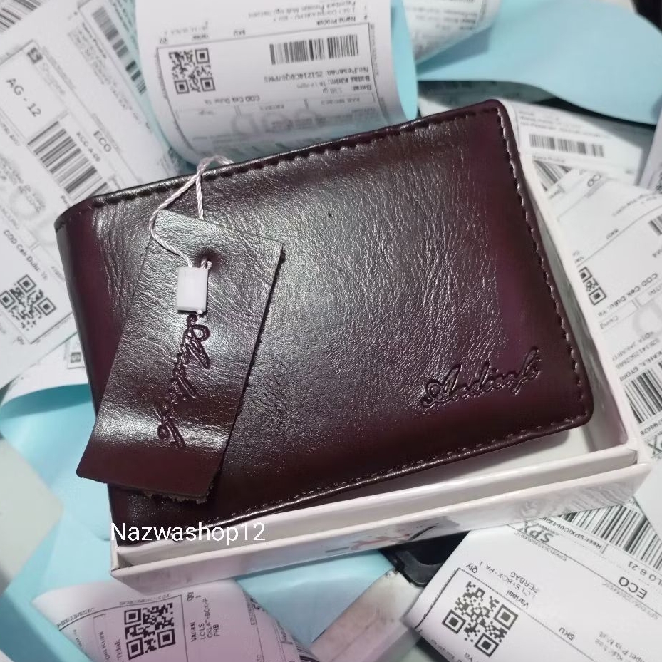 Dompet Kulit Mini Pria Dompet Ukuran Kecil Pria Dompet Pria Semi Kulit Glossy