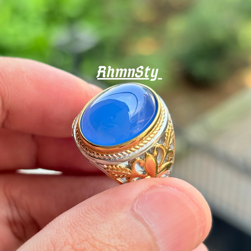 cincin batu akik spirtus ring titanium