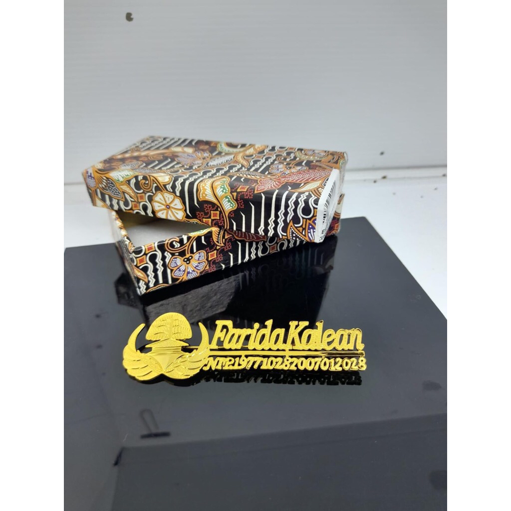 Papan Nama Pin ASN Name Tag PNS // Pin Korpri