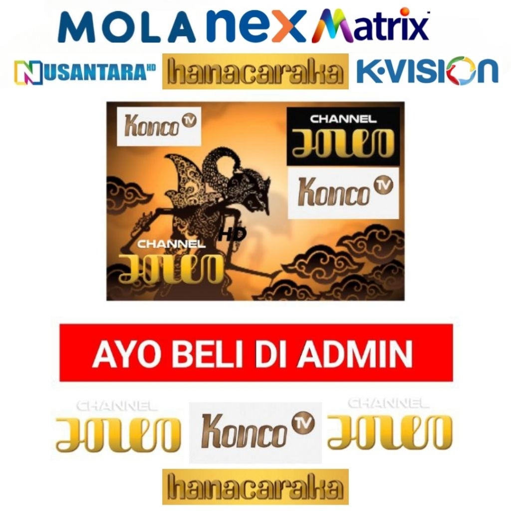 Paket Jowo Nex Parabola Konco TV Jowo Hanacaraka Kvision Jowo Nusantara HD Matrix Garuda G1 G2 Sinem