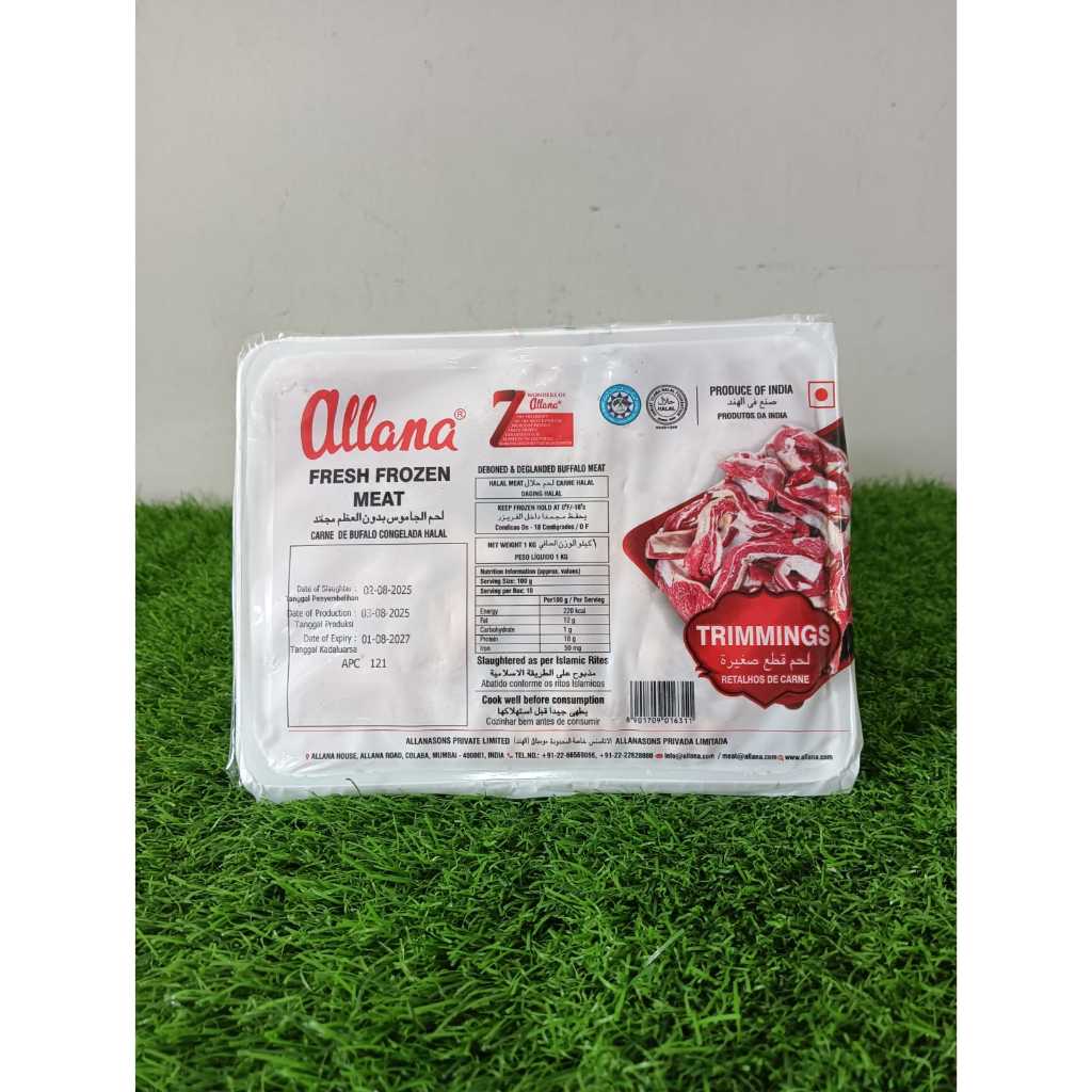 ALLANA DAGING KERBAU TRAY 1KG TRIMMINGS - FROZEN