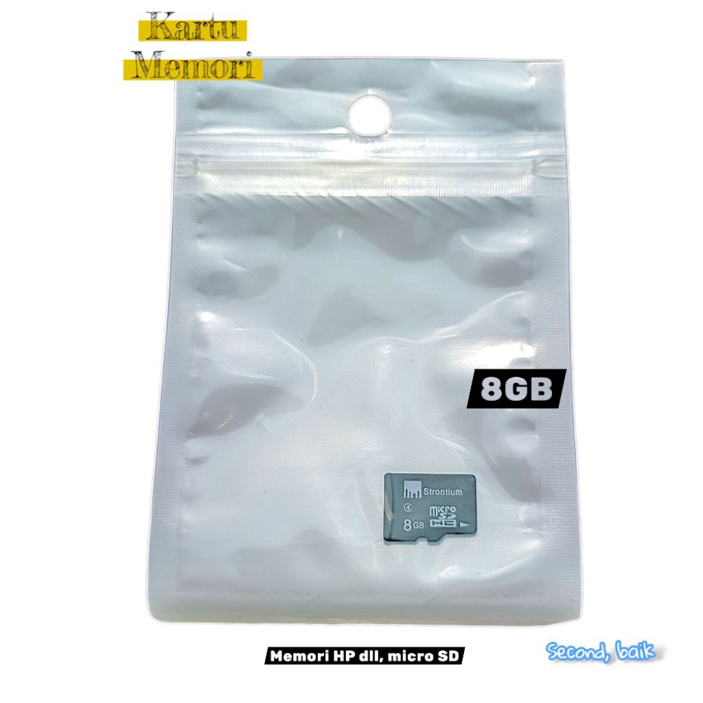 memori hp bekas pakai (micro sd 8GB) memory card second