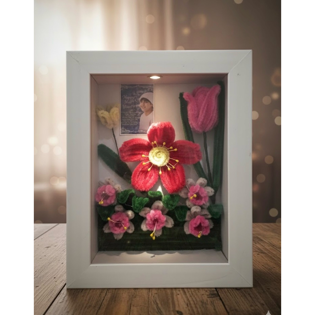 Frame 3D Kawat Bulu Aesthetic. Gift Ulang Tahun, Gift Hari Ibu, Kado Hari Ibu. Gift Tahun Baru, Hamp