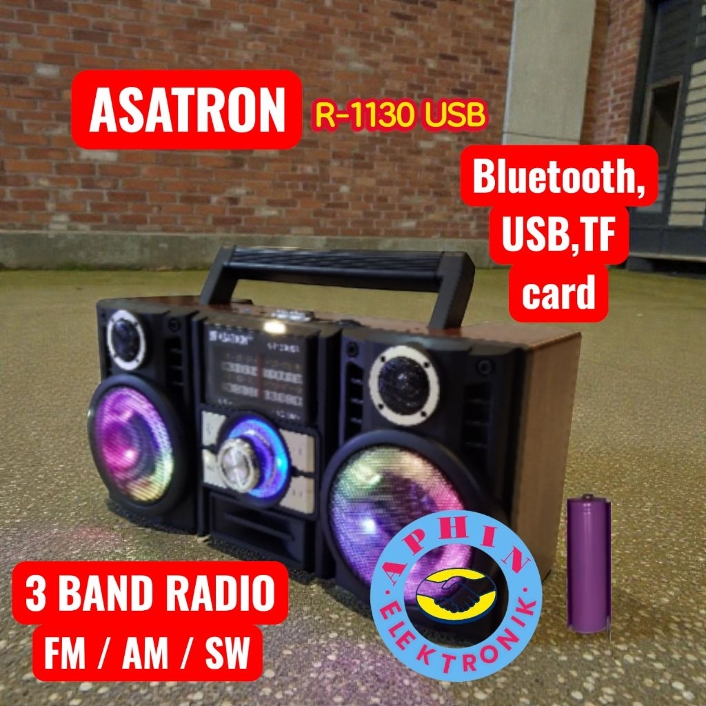 Radio ASATRON R-1130 Radio Bluetooth Radio 3 Band Radio jadul
