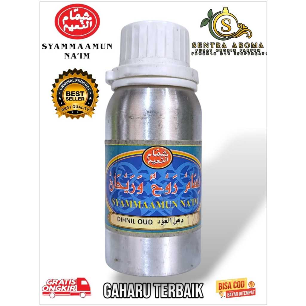 DIHNIL OUD BY SYAMMAMUN NA'IM BIBIT PARFUM MURNI  KEMASAN SEGEL KALENG 100 GRAM ( ORIGINAL )