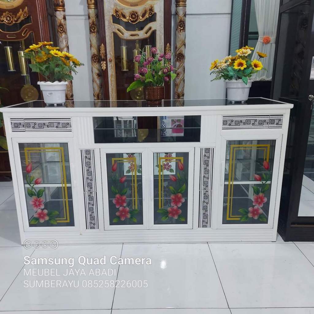 Buffet TV Aluminium / Lemari Penyimpanan / Lemari Hias / Buffet Hias