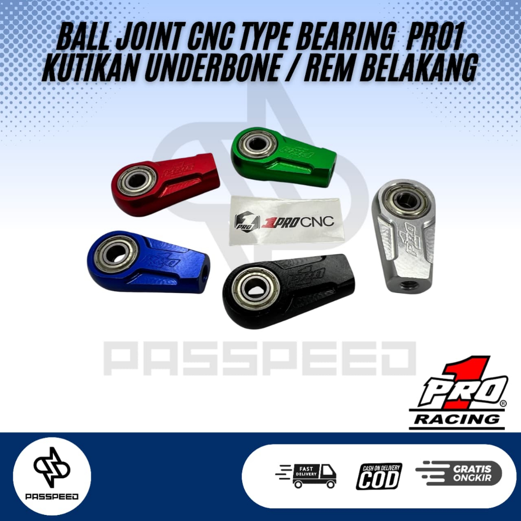 BALL JOINT CNC TYPE BEARING M6 & M8 UNDERBONE /KUTIKAN / MASTER REM BELAKANG PRO1 RACING