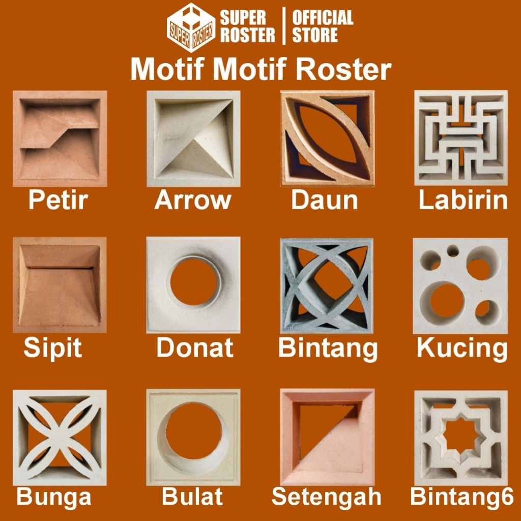 Roster Beton Lubang Angin Minimalis Ukuran 20 x 20 x 10 Terlaris