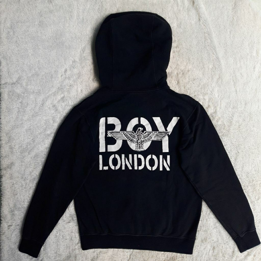 hoodie zipper boy london hitam