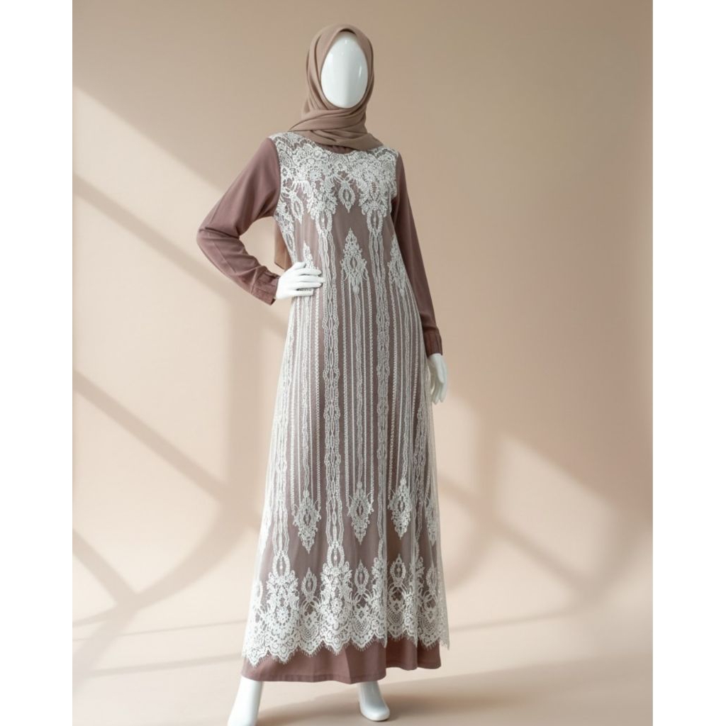 GAMIS BRUKAT/GAMIS PESTA  MEWAH GAMIS KONDANGAN NIKAHAN