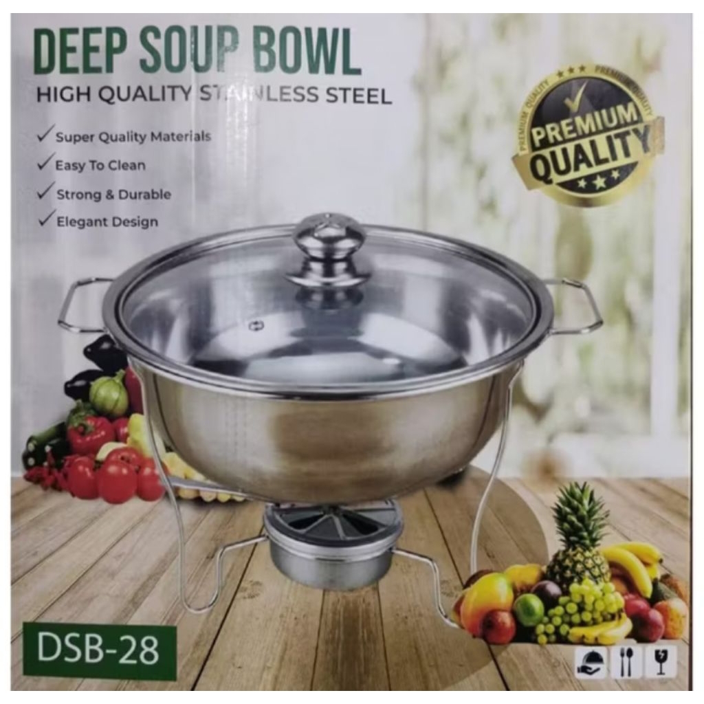 PANCI SAYUR PRASMANAN WARMER STOVE BMW 28 cm/ TEMPAT WADAH SAYUR TUTUP KACA /PANCIS.