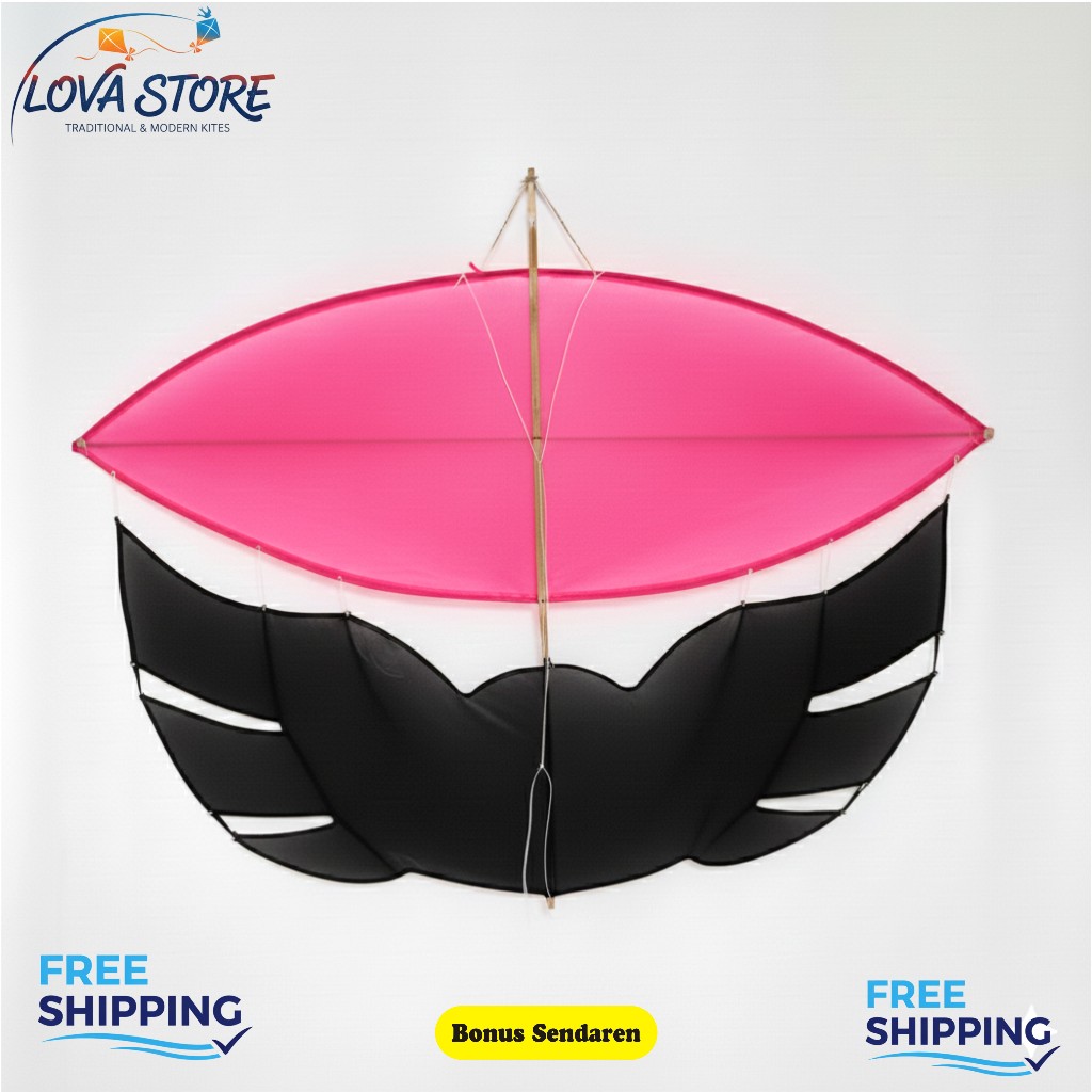 Layangan Ram Raman JIBEK Black Ping Siap Terbang, Main Layang Layang