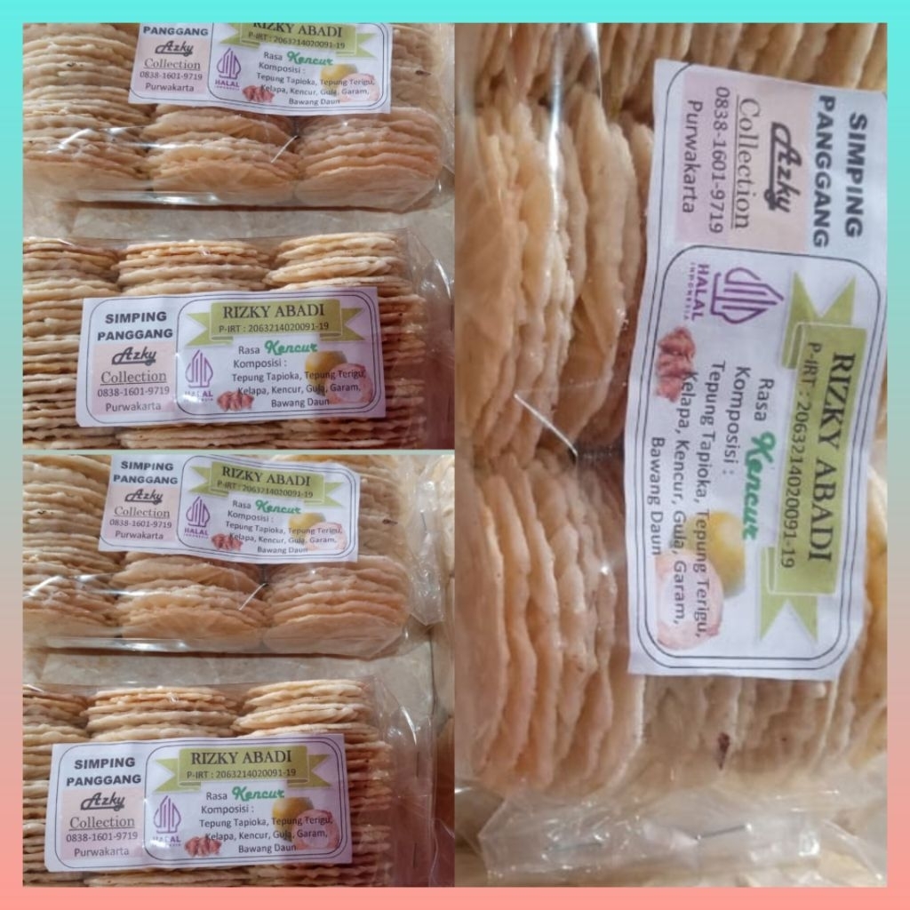 3 Bks gratis 1 bungkus simping kencur tapioka gurih asin | Simping bakar Purwakarta | Snack panggang