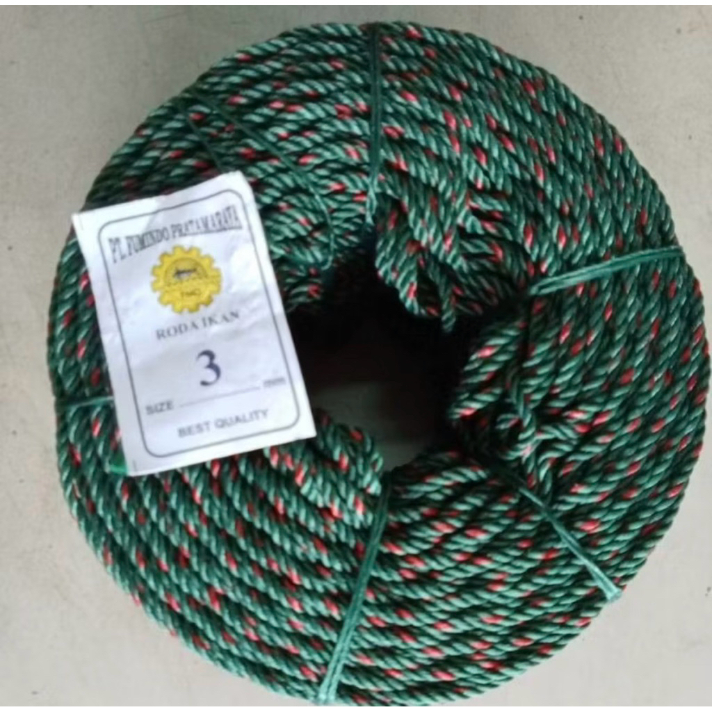 Tali Tambang PE 3mm Cap Roda Ikan Panjang 200 Meter – Tali Kuat Serbaguna