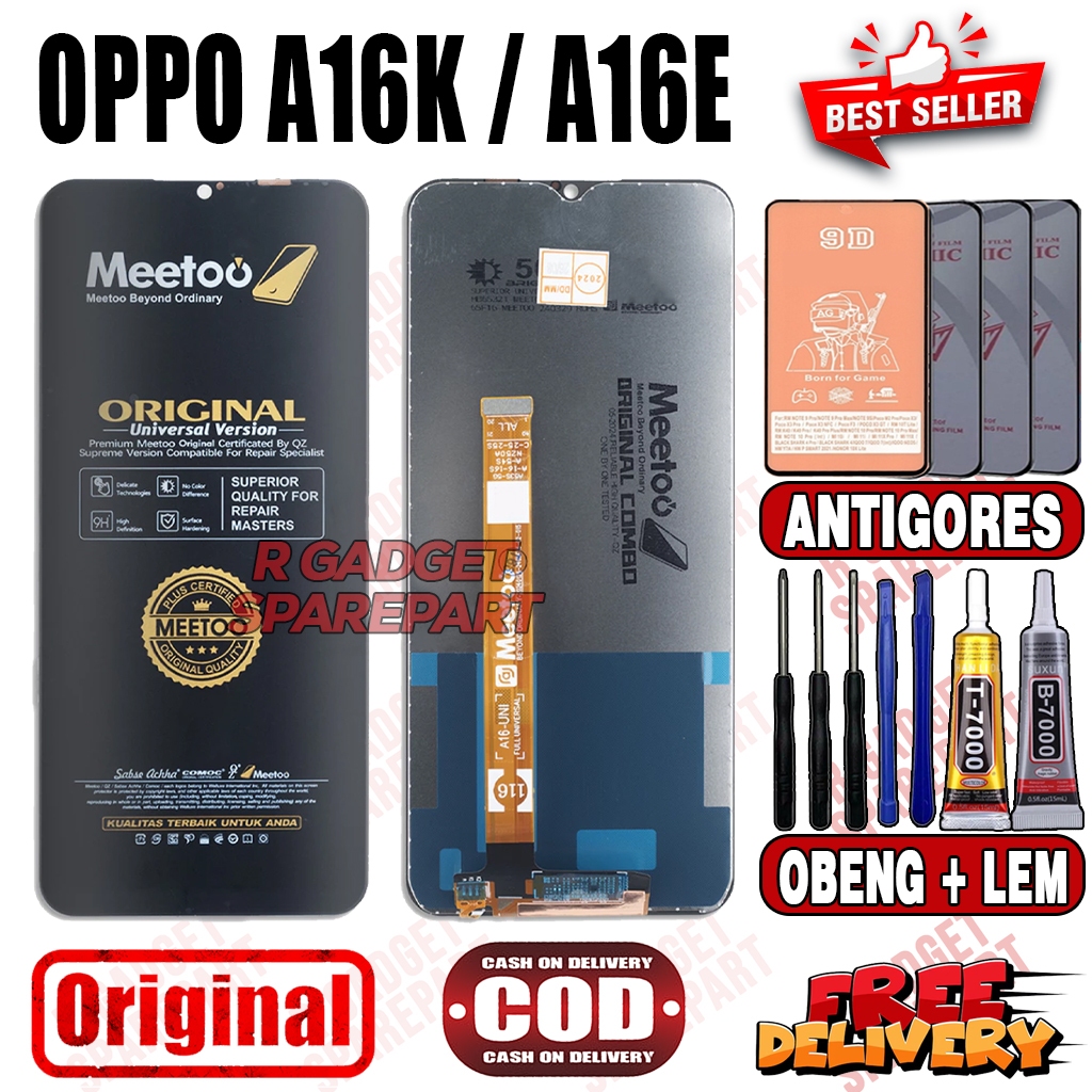 Lcd Touchscreen OPPO A16E / A16K Original MEETOO Fullset
