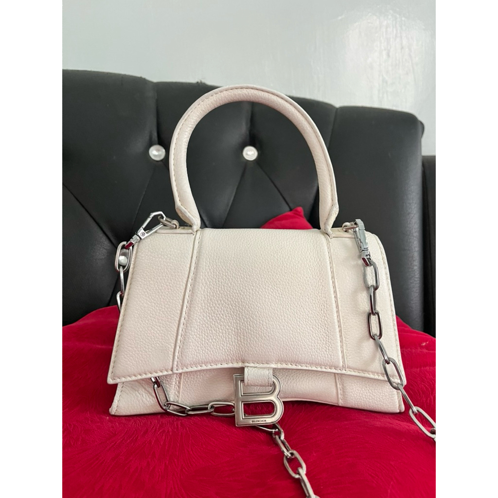 Balenciaga Hourglass leather handbag auth