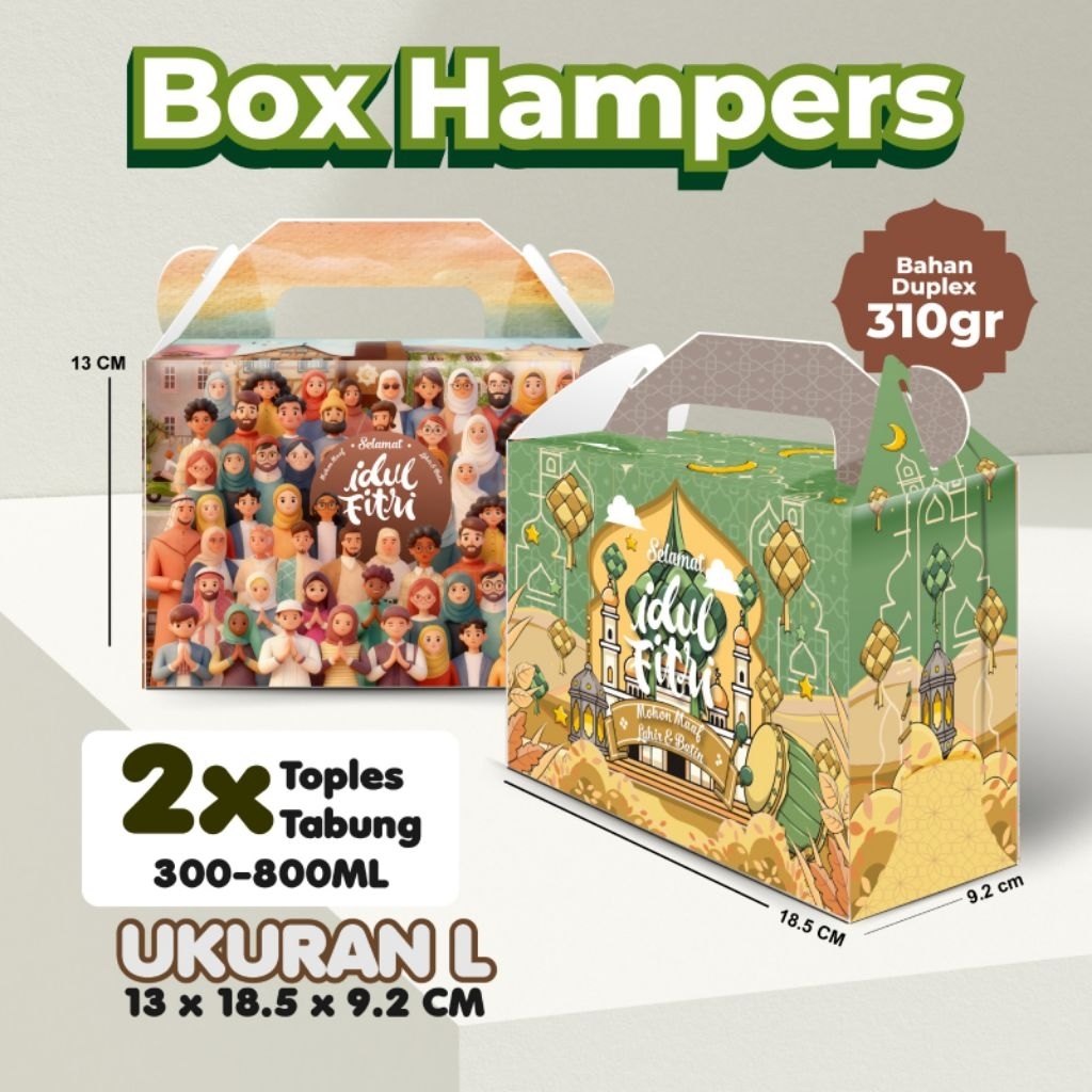 GABLE BOX HAMPERS (L) BAHAN TEBAL 310 GSM BOX HAMPERS LEBARAN