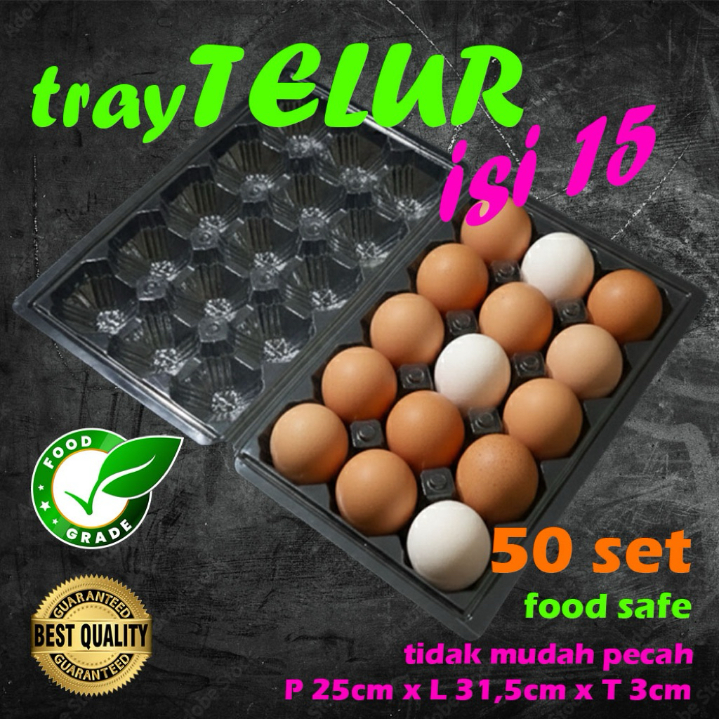 (isi 50) Mika telur isi 15 tanpa pengunci