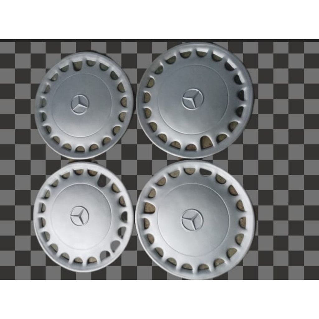 (1 set 4 pcs) wildop tutup velg kaleng mobil ring 14 warna silver