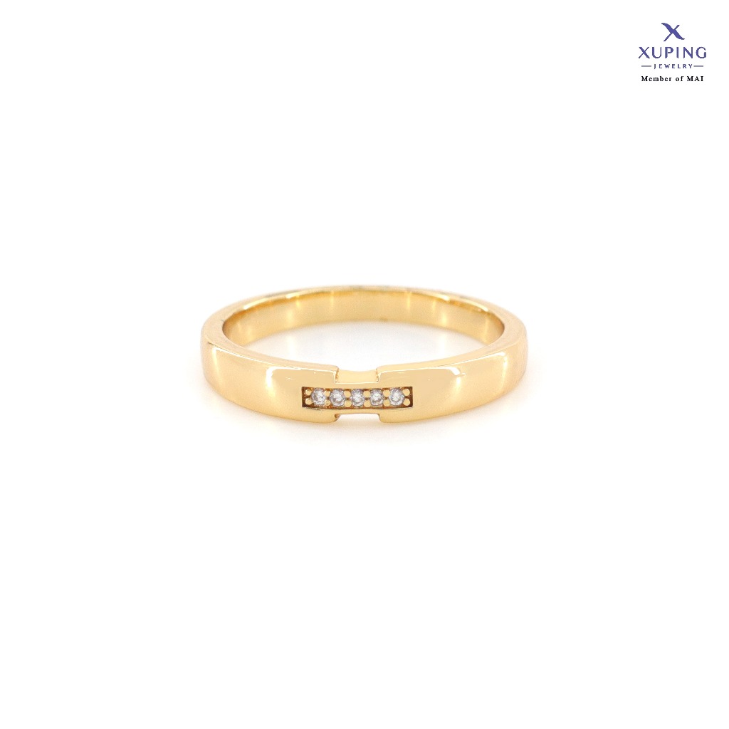 Xuping Cincin Kasual Wanita Motif Polos Cantik Mata Baris 0121250459