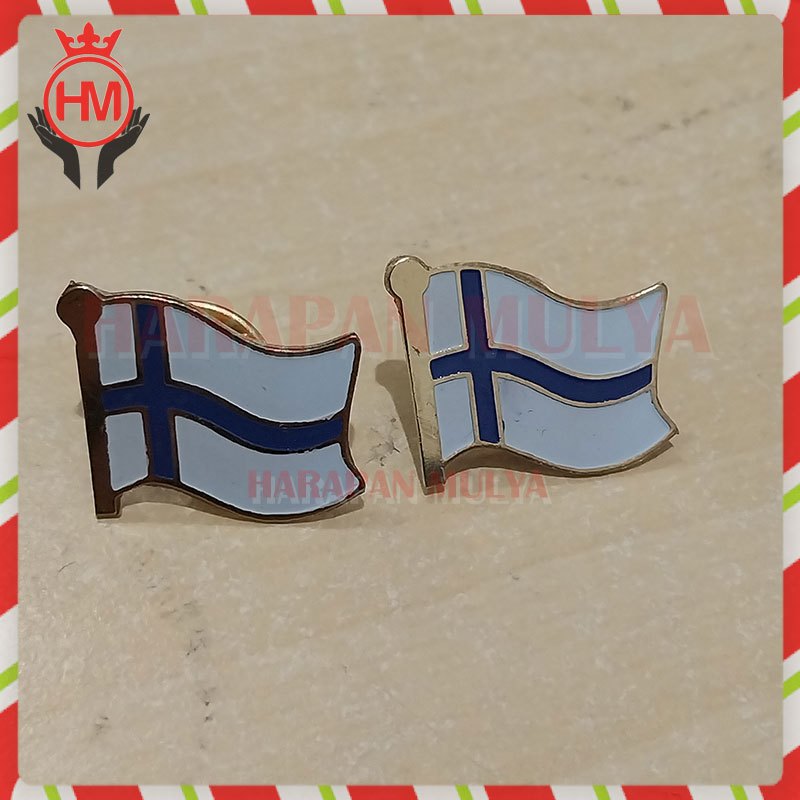 Pin Flag Finlandia Pin Bendera Negara Finlandia - Harapan Mulya