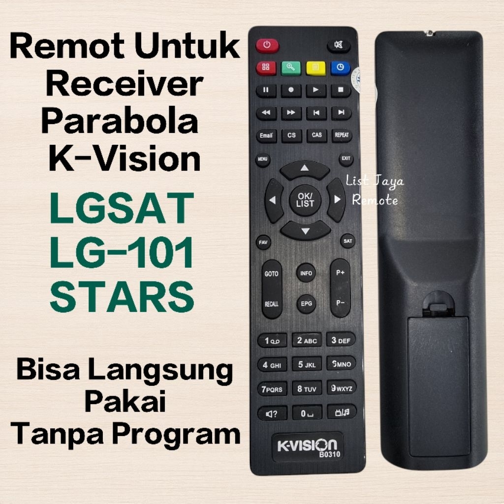 Remote untuk Receiver Parabola K-Vision LGSAT LG-101 Stars