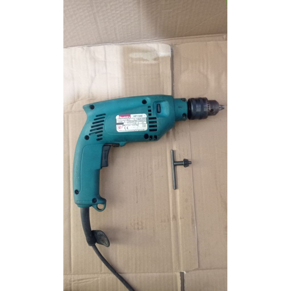 Bor MAKITA 13mm HP1500 Ada Stelan Beton Besi Bolak balik Second  Origional
