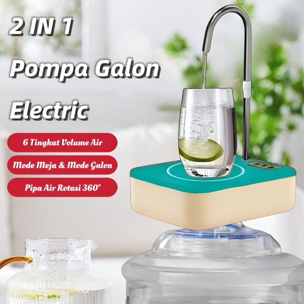 Pompa Pencetan Galon LED Electrik Elektrik Dispenser Aqua Galon COD• ICM.Olshop•