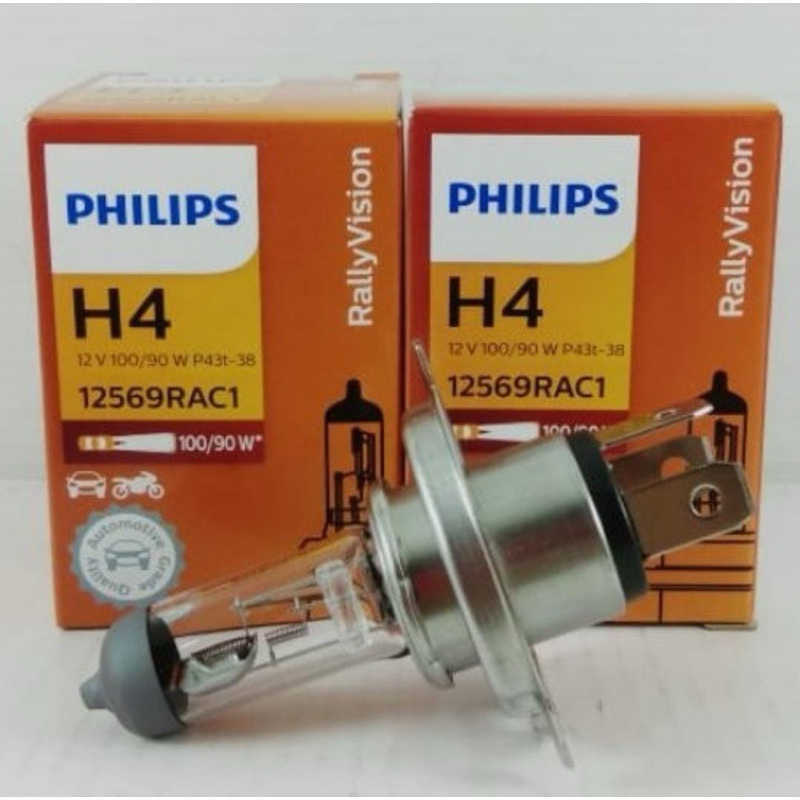 Lampu Bohlam Philips Hologen H4 12V 100/90W - 130/100
