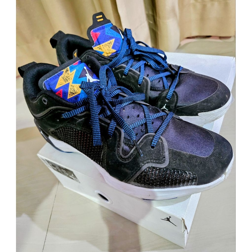 PRELOVED sepatu basket pria AIR JORDAN XXXVII LOW PF (warna hitam) 100% original size us 12 eur 46 3