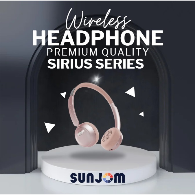 Headphone Earbuds Earphone TWS Wireless Bluetooth 5.4 Sunjom Sirius Series Rose Gold