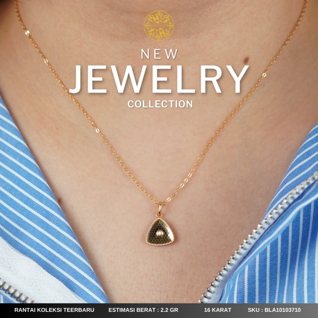 KOHINOOR KALUNG 16K EMAS GOLD NECKLACES EMAS YELLOW GOLD VARIASI