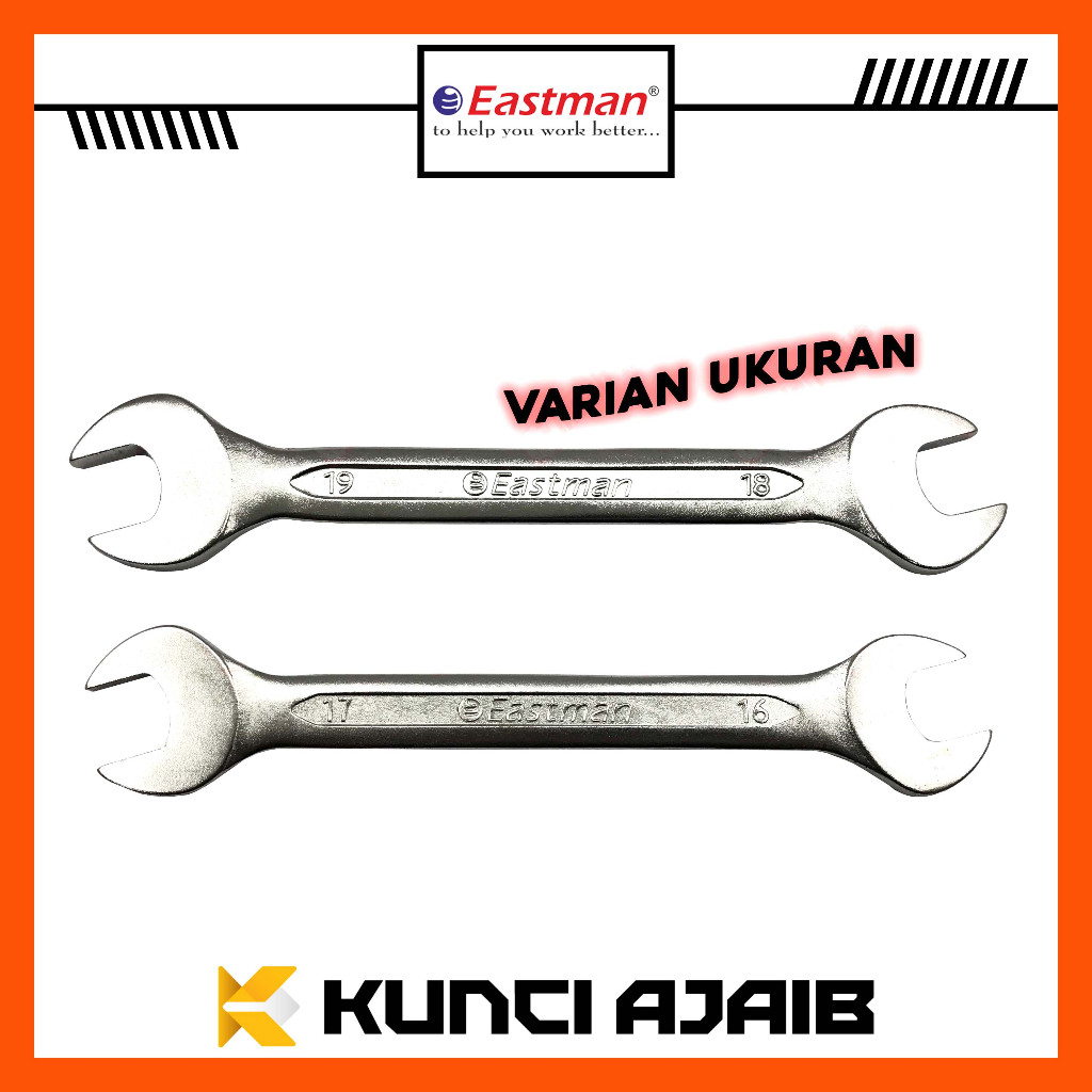 EASTMAN Kunci Pas x Pas 6-32mm Satuan - Double Open End Spanner