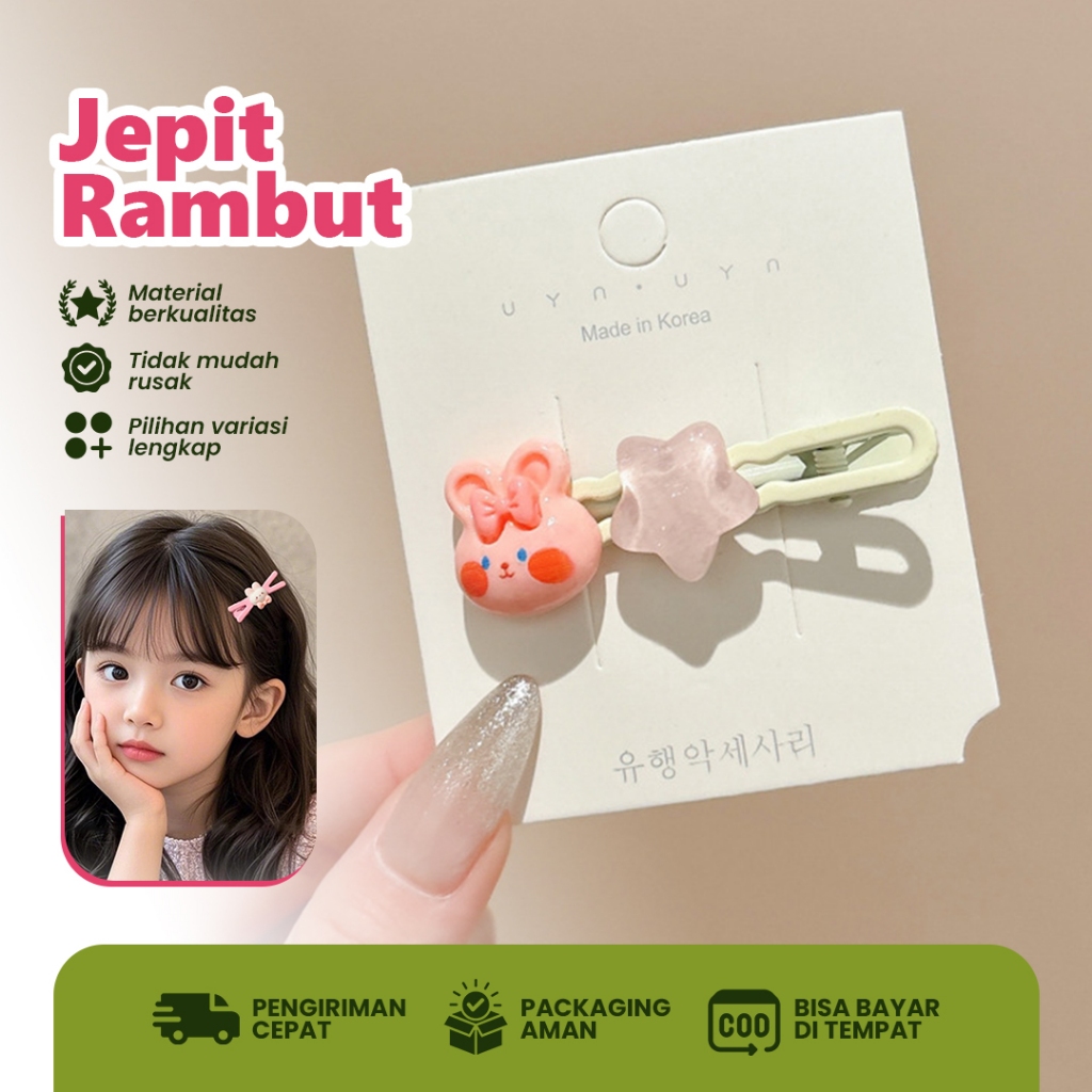Jepit Rambut Anak Korea Lucu-Jepit  Rambut anak