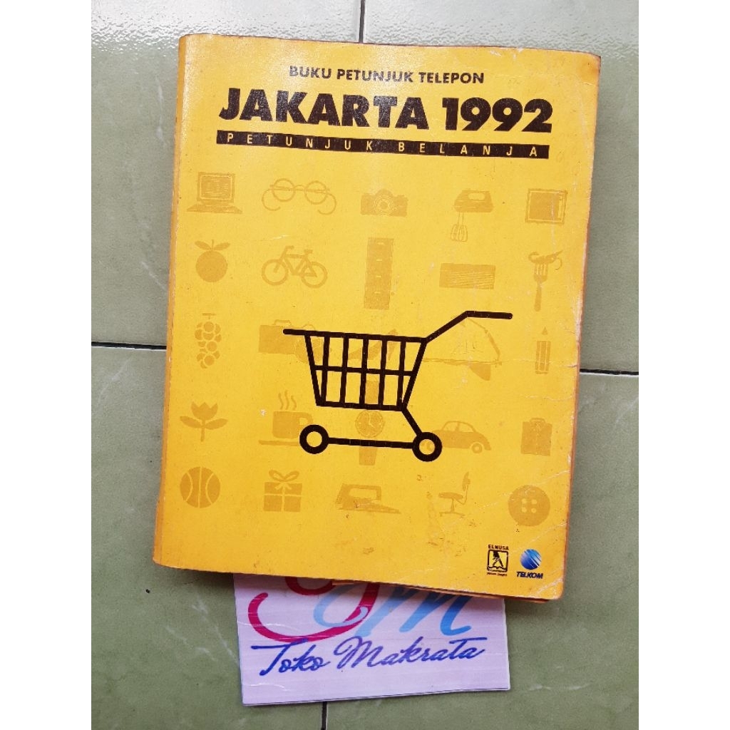 buku petunjuk telepon JAKARTA tahun 1992 jadul lawas lama langka