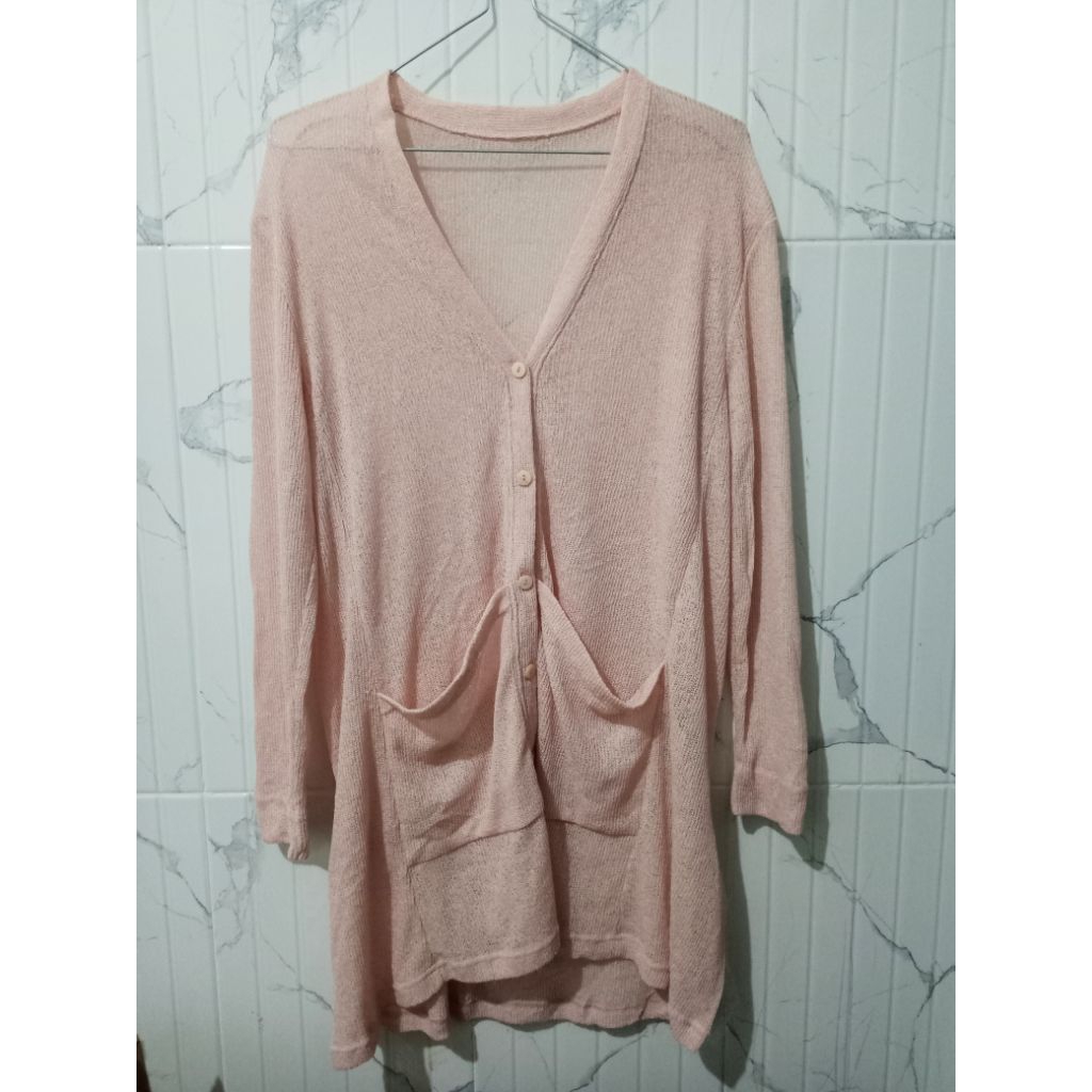 PL Long Cardigan Peach